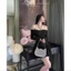 ĐÀM NHÚNG EO TAY DÀI 2 LỚP _ KHÁNH VY STORE_(41150) Nữ Thun xốp Nhật Women Dress