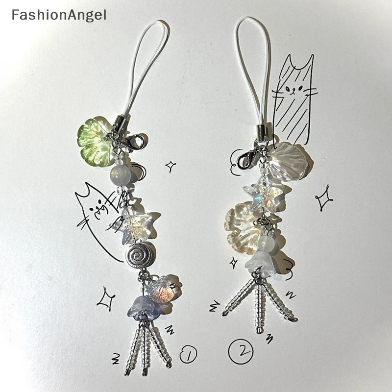 Fashionangel Điện thoại dễ thương Dây đeo quyến rũ Mùa hè Phong cách đại dương Thạch biển Mặt dây chuyền cá Dây đeo chìa khóa Cô gái Phụ nữ Túi móc khóa Keycord VN