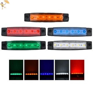 [Gou] 1 Chiếc Xe Tải Trailer Bên Đánh Dấu Chỉ Báo Giải Phóng Đèn Phanh Xe Phía Sau Nổi Bật Đuôi Đèn 6LED 12V / 24V Đèn Tín Hiệu Cảnh Báo VN