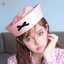 Mũ thuyền trưởng thủy thủ màu hồng Nơ ngọt ngào Trang phục hải quân Đồ dùng Cosplay