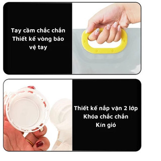 Túi Đựng Thực Phẩm Có Tay Cầm - Nắp Chống Ẩm - Đựng Gạo, Hạt, Nước ALINE