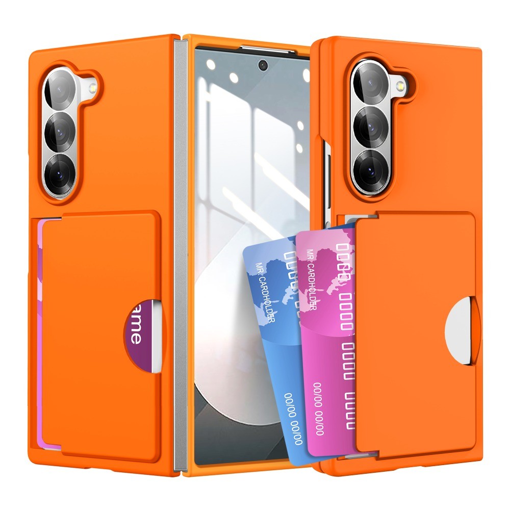 Pc Vỏ Cứng Ví Đựng Thẻ Ốp Lưng Điện Thoại Samsung Galaxy Z Fold 6 Fold6 ZFold6 5G Vỏ Bảo Vệ Chống Sốc