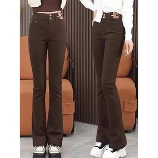 Quần jeans nữ ống loe lưng cao Xưởng Quần Tây Nữ 3A chất dày dặn co giãn tốt, quần bò loe nữ cạp cao ôm eo tôn dáng