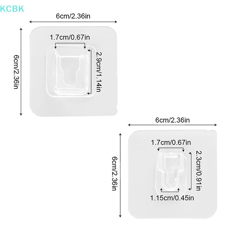 [Kc] 1-10 Cặp Móc treo tường dính hai mặt Cốc hút trong suốt Móc hút phòng ngủ Nhà bếp Giá đỡ tổ chức đa năng [BK]