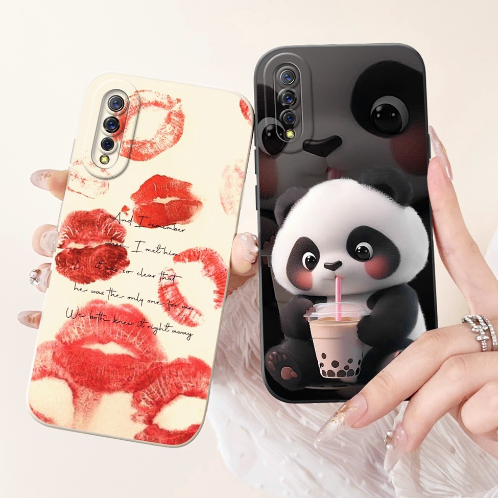 Vivo S1 1907 V1913A V1907 Ốp Điện Thoại Vivo S1 Ốp Lưng Chống Sốc Mèo Gấu Trúc Thỏ Thời Trang Hoa Tình Yêu