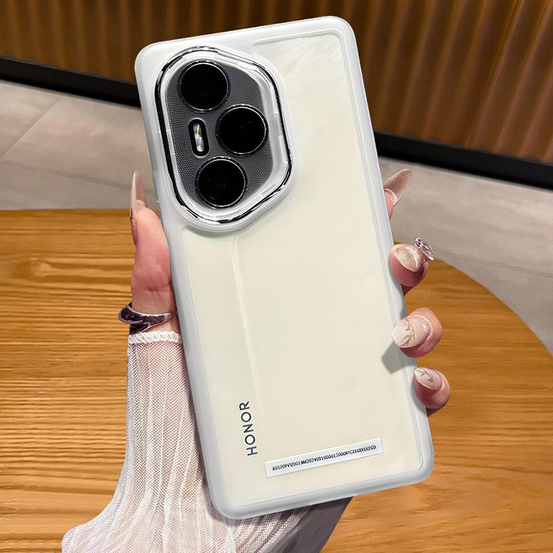 Dành Cho Honor 300 Pro 200 Smart 100 70 80 90 Lite 5G Matte Case Silicon Trong Suốt Bảo Vệ Ống Kính Máy Ảnh