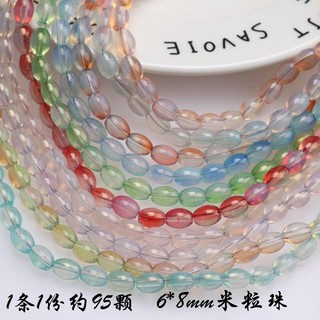 95 Chiếc 6 * 8 Mm Hạt Gạo Chất Lượng Cao Giả Vỏ Tròn Ngọc Trai Hạt Tự Làm Vòng Tay Cổ Tua Rua Kẹp Tóc Chất Liệu