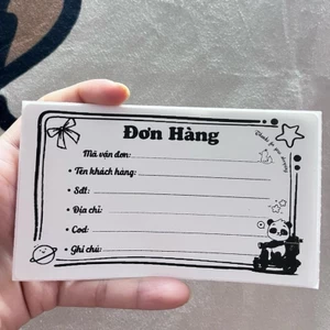 Tem decal ghi mã vận đơn, phiếu giao hàng, hoá đơn bán hàng trang trí in bằng nhiệt Size A7 có keo sẵn