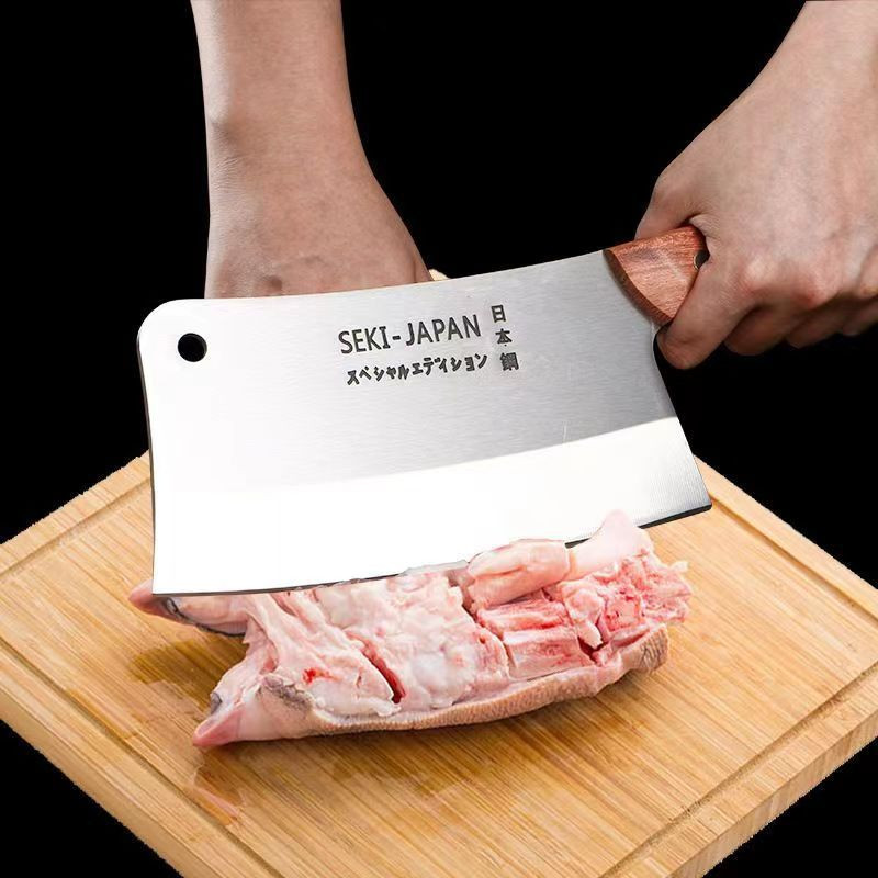 Dao Chặt Xương Seki Japan Làm Bằng Inox Sắc Sạch Sẽ Bền Bỉ | Dao Chặt Gà Vịt Băm Thịt An Toàn Sử Dụng