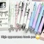 AFTEROF 4 Cái / bộ Bút Gel, Nơ Dễ Thương Nhanh Khô Bút Đen, Hoạt Hình Mềm Cầm 0.5 Mm Chữ Ký Bút Học Sinh
