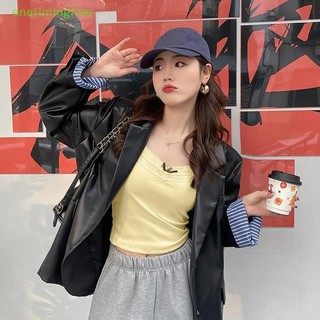 Onetimingfine Mùa Hè Nữ Thời Trang Cổ Chữ V Nơ Ren Chắp Vá Slim Camisole Có Miếng Lót Ngực VN