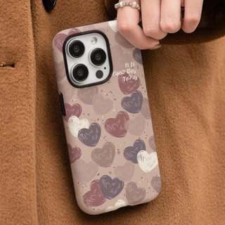 Ốp điện thoại 2 trong 1 đầy màu sắc Love tương thích với iPhone 15 Pro Max, Apple 16 14 Plus 11 / 12 / 13 Pro Max, vỏ bảo vệ chống sốc mới