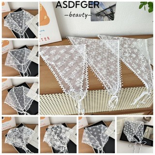 Khăn quàng cổ ren ASDFGER, Khăn trùm đầu hình tam giác cổ điển dệt hoa cho nữ, Băng đô in hình thoáng khí ngọt ngào Băng đô du lịch Ảnh Băng đô Phụ kiện tóc