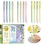 GREA 4 Bút Gel, ST Tip Xoay Sử Dụng Bút Trung Tính, Mực Đen 0.5 Mm Chất Lượng Cao Sấy Nhanh Xoay Cối Xay Gió Trang Trí Văn Phòng Chữ Ký Bút Trường Văn Phòng