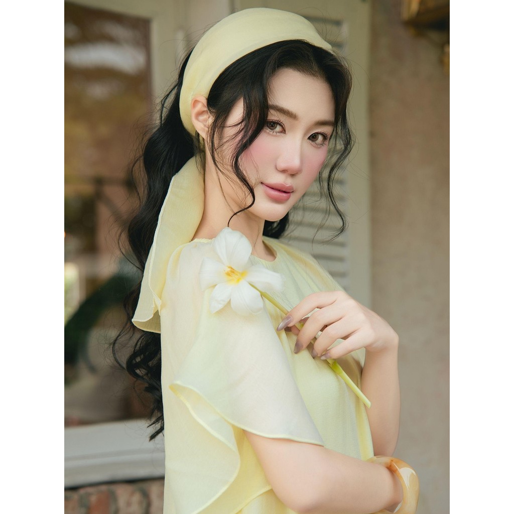 Ảnh JOVEN Đầm Nữ Tessa Suông Tay Cánh Tiên Tùng Nhún 2 Tầng 4