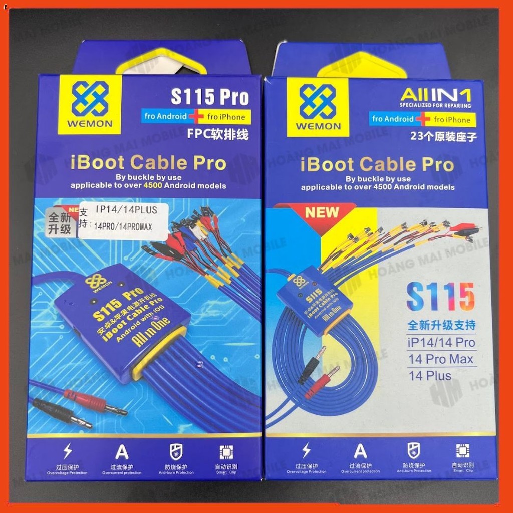 [DCSC] Dây cấp nguồn iP - Android Wemon S115 & S115 Pro (Đầu từ 6G đến 17 Pro Max + 17 đầu Andoid)