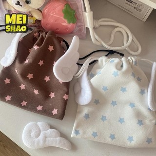 MeiShao Thời Trang Canvas Star Bundle Pocket Du Lịch Mỹ Phẩm Văn Phòng Phẩm Chống Bụi Dây Rút Túi Bảo Quản Di Động Túi Tổ Chức