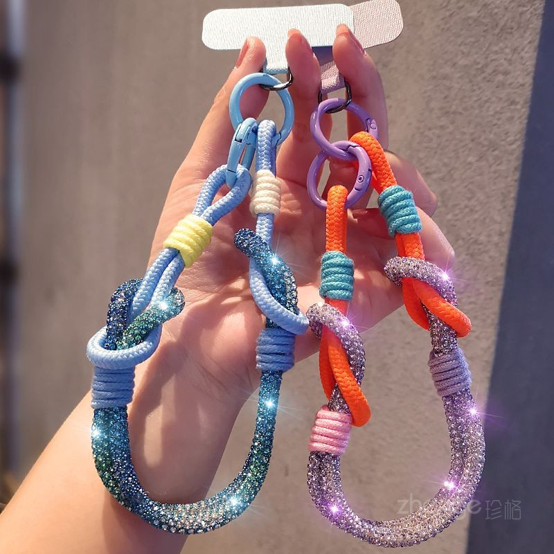 Phụ Kiện Điện Thoại Di Động ins Ánh Sáng Sang Trọng Full Kim Cương Điện Thoại Di Động Dây Đa Năng Vòng Khóa Tay Dây Xích Thời Trang Ngoài Trời Camera Chìa Khóa Vỏ Mạnh Mẽ