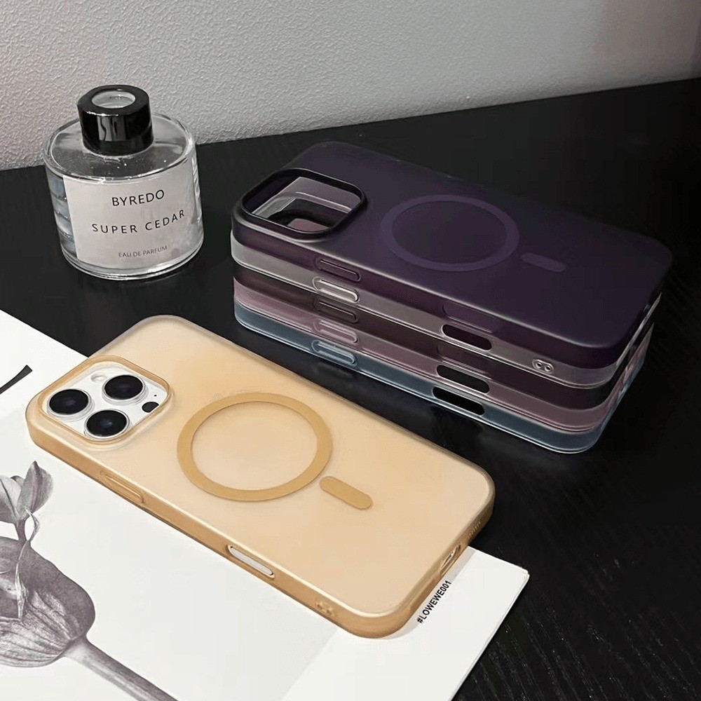 Ốp Điện Thoại Từ Tính Mờ Cho iPhone 17 Pro Max 16 Plus 15 14 13 12 11 Pro Max Vỏ Bảo Vệ Chống Sốc