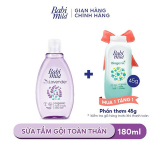 ( Mua 1 Tắng 1) Sữa Tắm Gội Em Bé Babi Mild Thái Lan - White Sakura 800ml TẶNG 180 ml date 2027