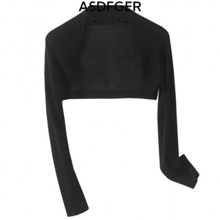 Áo len Cardigan ASDFGER, Khăn choàng chống nắng mỏng dài tay, Chống nắng thời trang Màu trơn Phù hợp với Áo khoác ngoài Quần áo nữ
