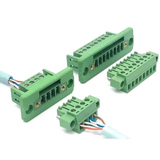 ITRUMPET 15EDGWC Khối đầu cuối 3,81mm, đầu nối có thể cắm xuyên tường 2P/3P/4P/5P/6P/8P/9P, có mặt bích, bảng điều khiển cố định, phích cắm nam nữ