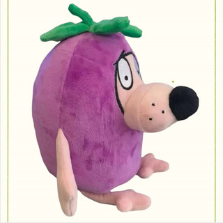 PLUS 25cm Cà tím Dog Plush Đồ chơi Funny Courage Dog Búp bê Dễ thương Purple Puppy Plush Toy Kids Quà tặng Kawaii Trang trí nội thất Gối Búp bê Bạn gái Quà tặng sinh nhật Ngày trẻ em Quà tặng COD