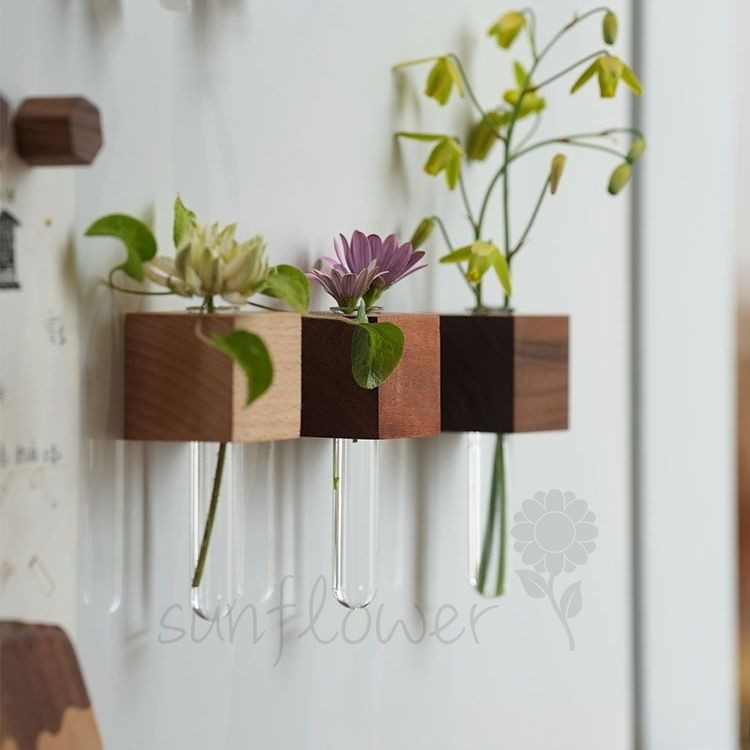 [hướng dương] Nhãn dán tủ lạnh văn hóa hoa từ tính Sắp xếp hoa Trang trí ba chiều