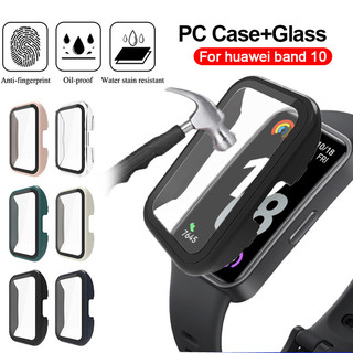 Huawei Band 10/9/8 2 trong 1, kính cường lực PC cứng, bảo vệ màn hình, chống vân tay, chống trầy xước, khung đồng hồ