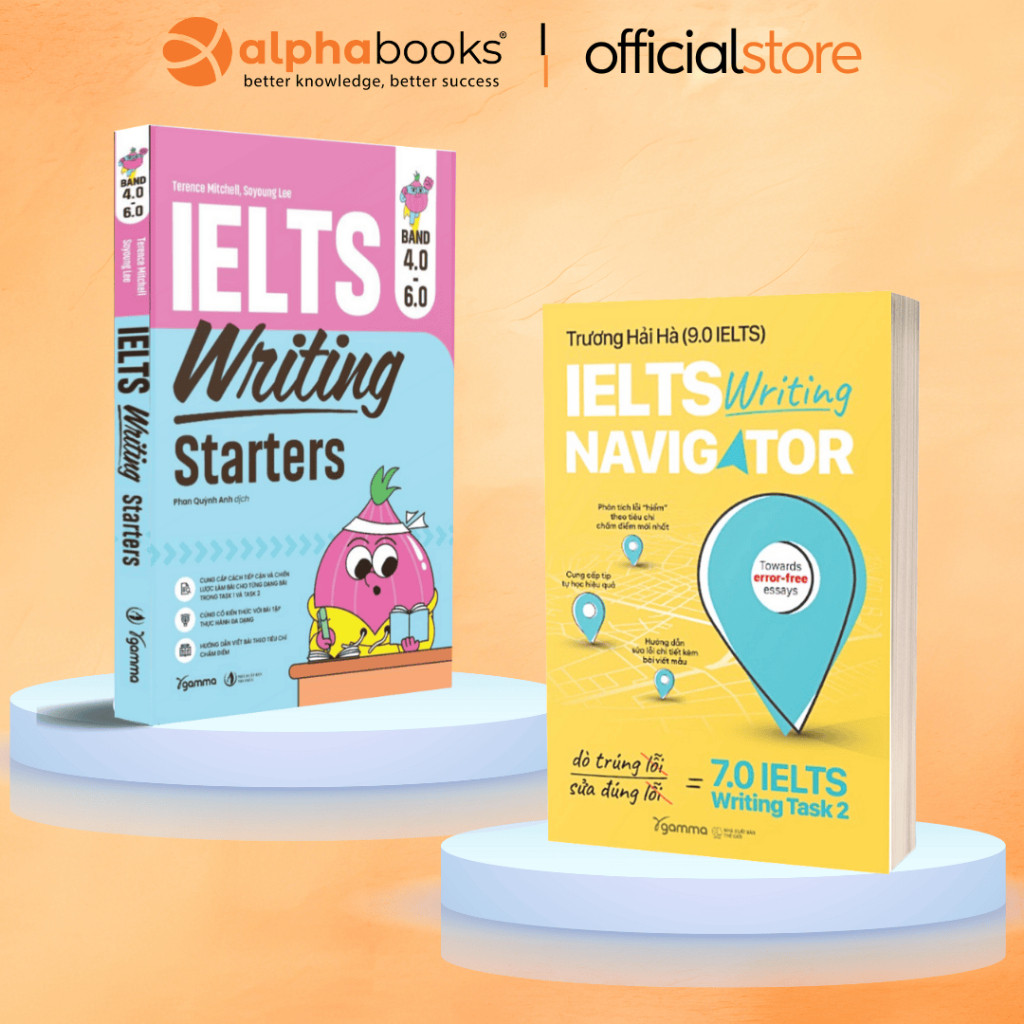 Sách - Lẻ/Combo: IELTS Writing Starters Band 4.0 – 6.0 + IELTS Writing Navigator (Gamma)