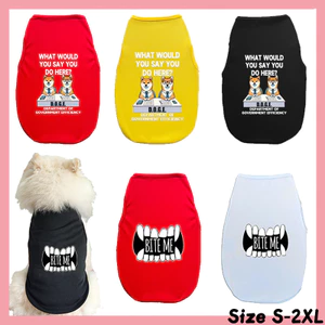 ✨ Hàng Mới Về ✨ S-2XL Thú Cưng Họa Tiết Vui Nhộn In Hình Cho Chó Nhỏ Và Vừa Quần Áo Cho Chó Thoáng Khí