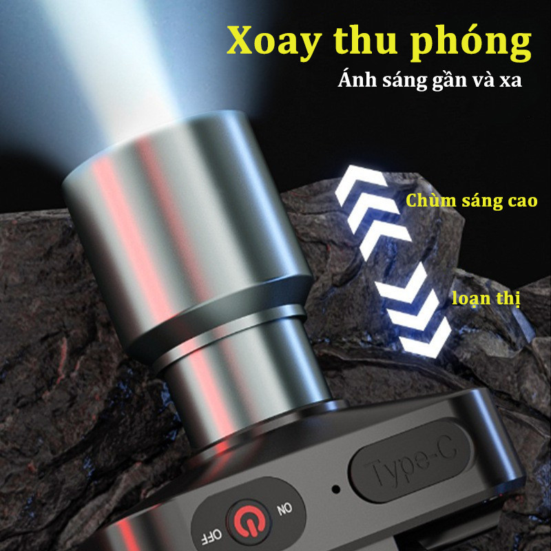 Đèn Pin Đội Đầu LED Siêu Sáng,Đèn Pin Đội Đầu Siêu Sáng Chiếu Sáng Chuyên Dụng Cho Chạy Bộ,Cắm Trại