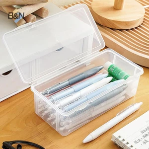 B & N 1 Hộp bút chì nhựa dung tích cực lớn có thể xếp chồng lên nhau Hộp bút chì trong suốt Đồ dùng văn phòng Hộp sắp xếp lưu trữ.