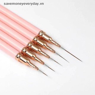 [savemoneyeveryday] Bộ 5 cọ vẽ móng tay nghệ thuật Bộ cọ móng tay Gel UV Bộ dụng cụ vẽ móng tay Sọc kiểu Pháp Vẽ bút hoa Dụng cụ làm móng tay [vn]