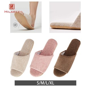 Dép Đi Trong Nhà Dép Nhật Bản Cho Nam Nữ Vải Lanh Cho Sàn Gỗ Chống Trượt Mở Mũi Dép Trong Nhà