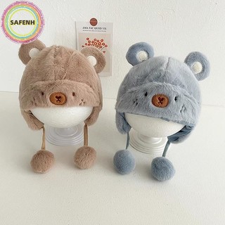 SAFENH Capybara Mùa Đông Ấm Áp Trẻ Em Bé Gái Bé Trai Mũ Len Viền Mũ Len Có Len Mũ Bảo Vệ Tai Mềm Mại Sơ Sinh Bonnet VN