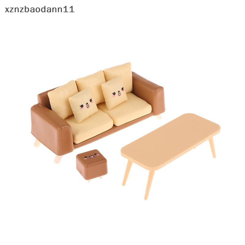 [XZNZMM] 1 / 12 Nhà Búp Bê Bàn Trà Ghế Sofa Mô Hình Nhà Búp Bê Trang Trí Phòng Khách Búp Bê Phụ Kiện Nội Thất Nhà LMWU