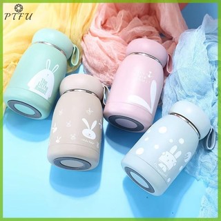 PTFU Hoạt Hình Dễ Thương Uống Thủy Tinh Ấm Siêu Tốc Di Động Trường Học Cốc Nước Tại Nhà Văn Phòng Nữ Cà Phê Chai Cho Bé Gái Trẻ Em Quà Tặng Mới