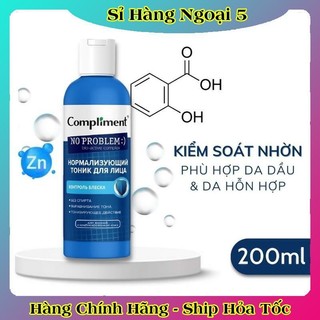 Nước hoa hồng Toner Compliment No Problem Nga giảm mụn, se khít chân lông, đều màu da 200ml - HÀNG NGA CHÍNH HÃNG