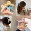 Kẹp tóc phủ lông nhung cỡ lớn phong cách Hàn Quốc thời trang thu đông xinh xắn cho nữ GIOVA