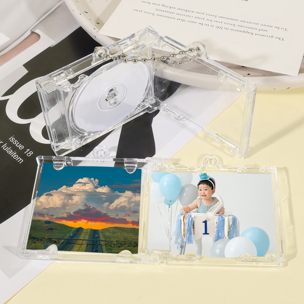 1/3/5 chiếc sáng tạo độc đáo CD Box Keychain - DIY Mini Music Album Key Pendant