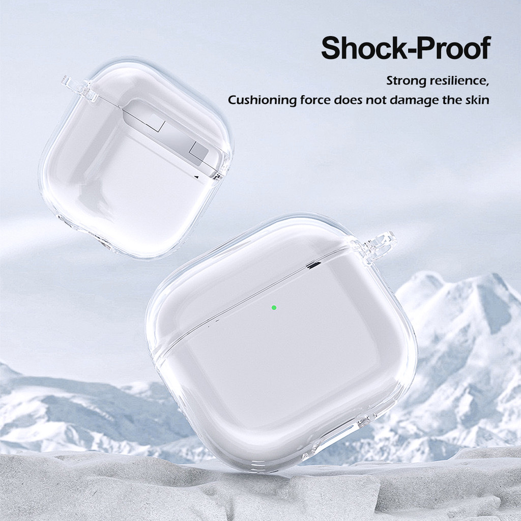 Ảnh Vỏ bảo vệ trong suốt Fonken có vỏ bảo vệ TPU Carabiner cho Airpods 4 (2024) 3
