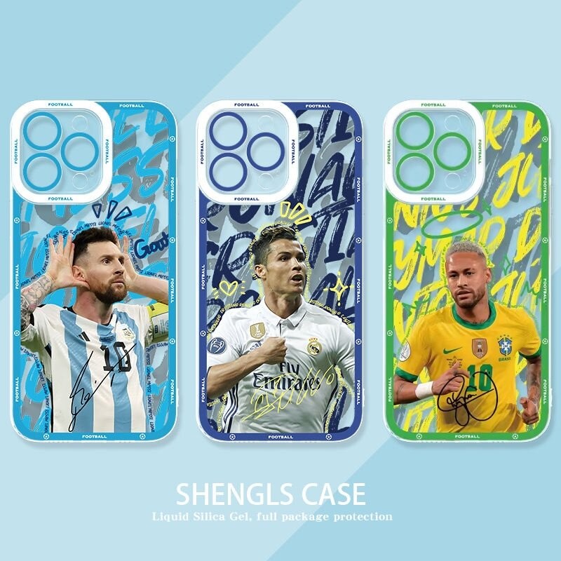 Ốp Lưng Điện Thoại Samsung Galaxy A06 A05 A05S A14 A15 A33 A73 A34 A35 A12 S20 A7 2018 Spuerstar FootBall Messi Ronaldo CR77 Neymar Bảo Vệ Toàn Diện Vỏ Mềm Trong Suốt