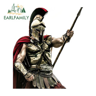 EARLFAMILY 13cm Spartan Chiến Binh Xe Dán Windows Campervan Đua Trôi Đề Can Chống Thấm Nước Cá Tính Chống Trầy Xước Bảo Vệ Cửa Xe Ô Tô