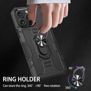 Dành Cho iphone 16 Pro Max / 15 Pro Max / 14 Plus Ốp điện thoại PC Cứng Mềm TPU Edge Bảo Vệ Camera Vòng Giá Đỡ Chân Đế Chống Sốc Mỏng Bao