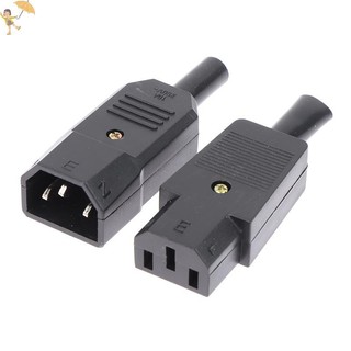 [Gou] Ổ cắm AC 3Pin Đầu nối cáp thẳng C13 C14 10A 250V Phích cắm nam nữ VN
