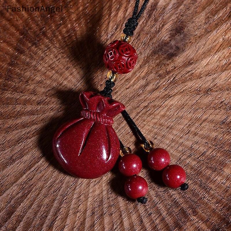 FashionAngel Handmade Trung Quốc Cinnabar Cáo Túi Đựng Tiền Bầu Cho Túi Điện Thoại Di Động Thời Trang Unisex Mặt Dây Chuyền Quà Tặng VN