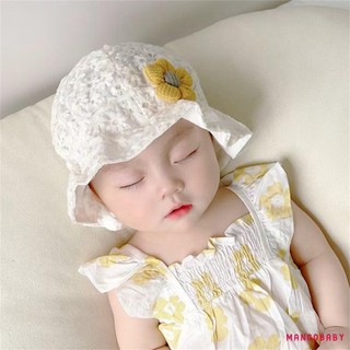 Mg-baby Bé Gái Ren Nón Hoa Chống Nắng Mũ Chống Nắng Dễ Thương Cho Mùa Xuân Hè