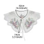 OXXGGKAO Cổ giả Organza nữ đa năng có hoa thêu và đính cườm
