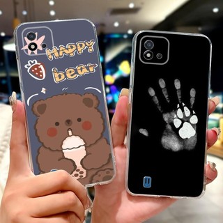 Ốp lưng Realme C11 2021 RMX3231 Phong cách mát mẻ Vỏ điện thoại họa tiết rồng hổ RealmeC11 C 11 2021 Ốp lưng silicon mềm trong suốt